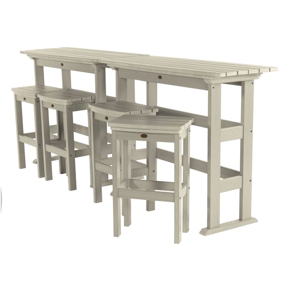 Highwood Usa Lehigh 6pc Bar Height Outdoor Patio Furniture Balcony Set AD-KITBALC201-WAE - main